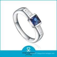 Luxury Sapphire 925 Sterling Silver Ring for Ladies (R-0271)